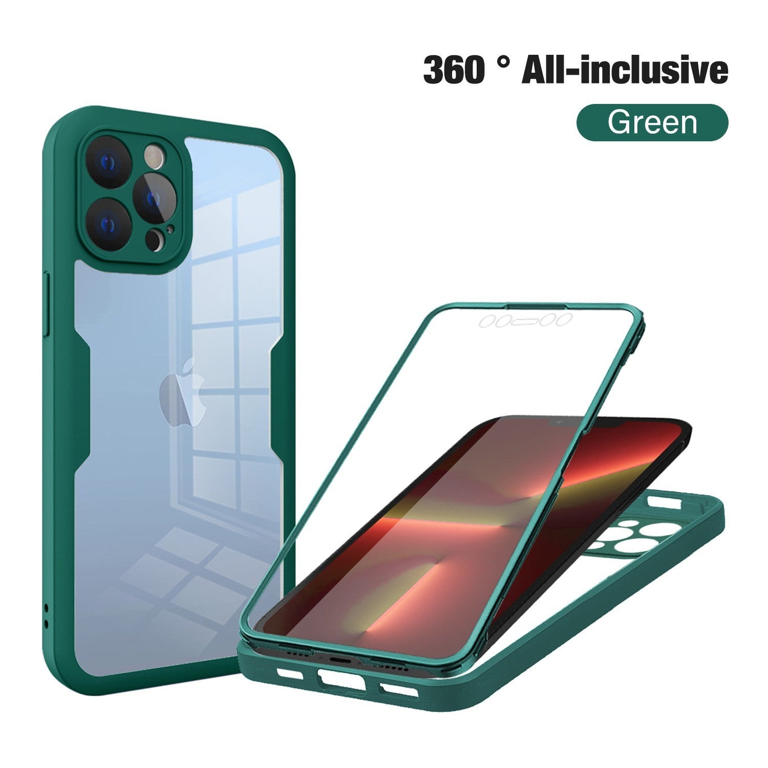 Shockproof 360° Silicone Full Case Cover for Iphone 17 16 15 14 Pro Max 13 12 11