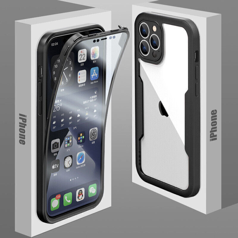 Shockproof 360° Silicone Full Case Cover for Iphone 17 16 15 14 Pro Max 13 12 11