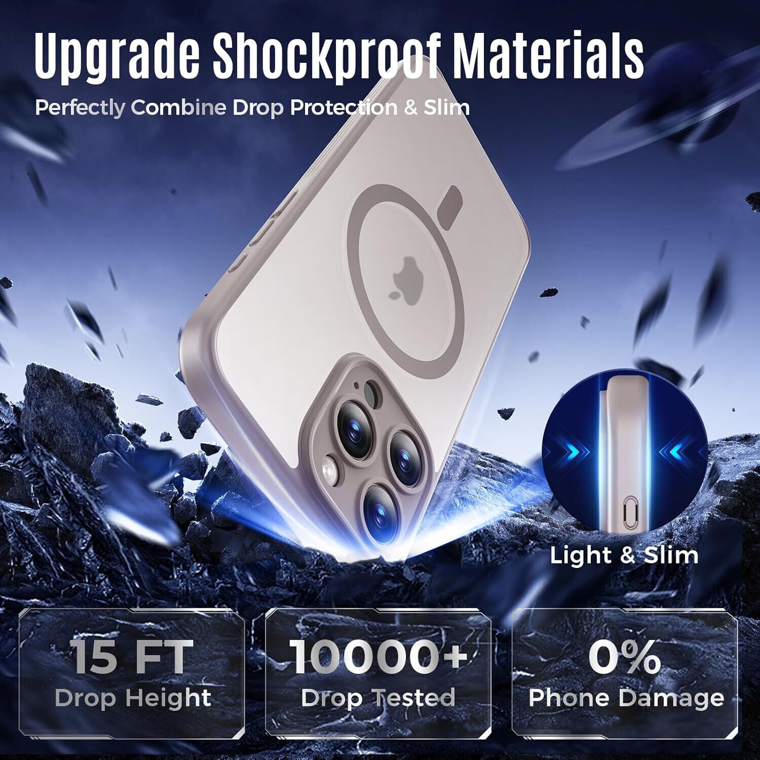 Case for Iphone 16 Pro Max 16 Pro 16 plus Shockproof Magnetic Magsafe Back Cover