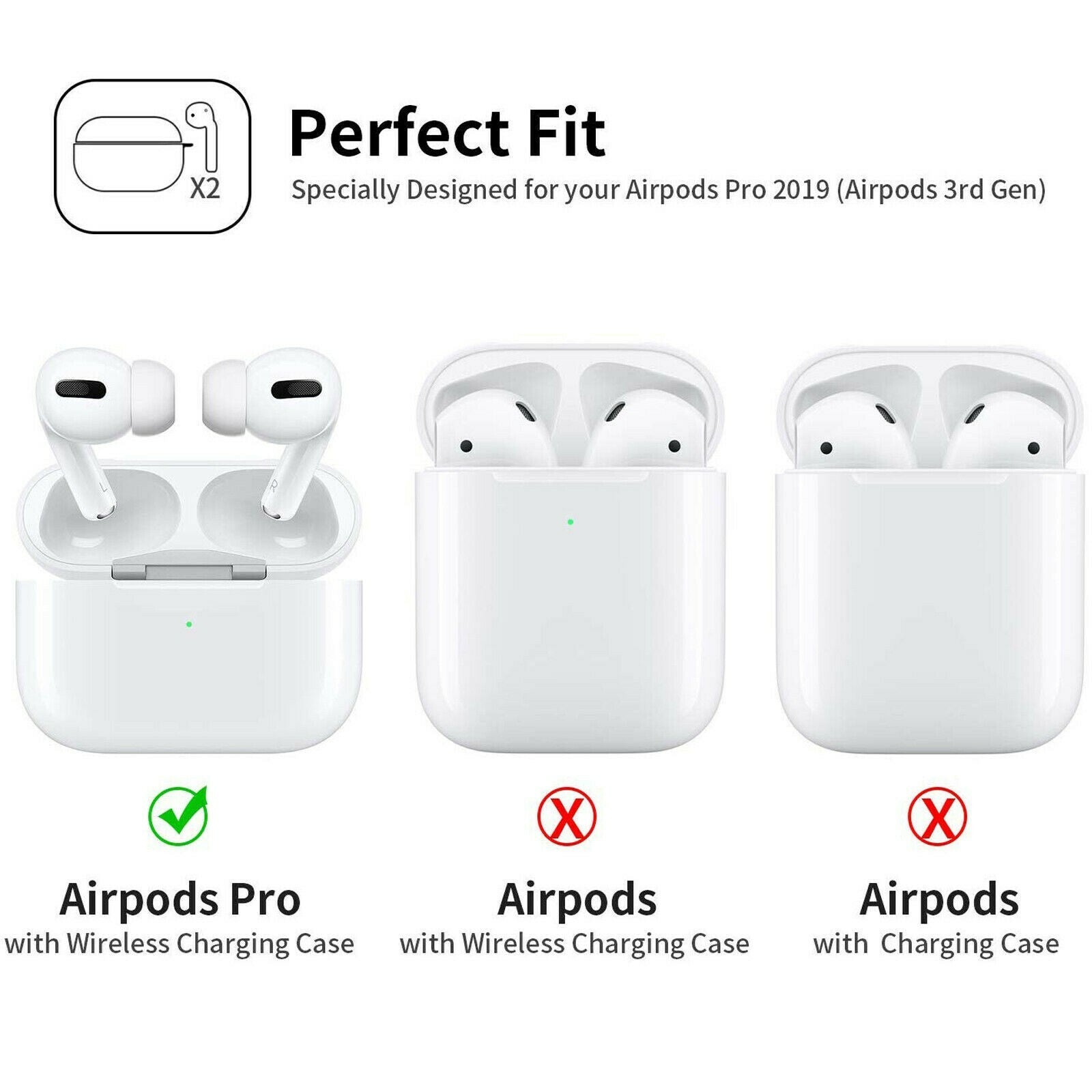 For Apple Airpods Pro Case Silicone Protective Cover for Earphones Free Postage